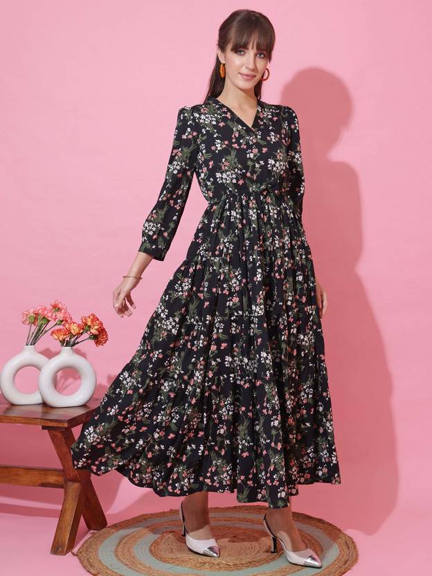 Black Garden Grace Maxi Dress