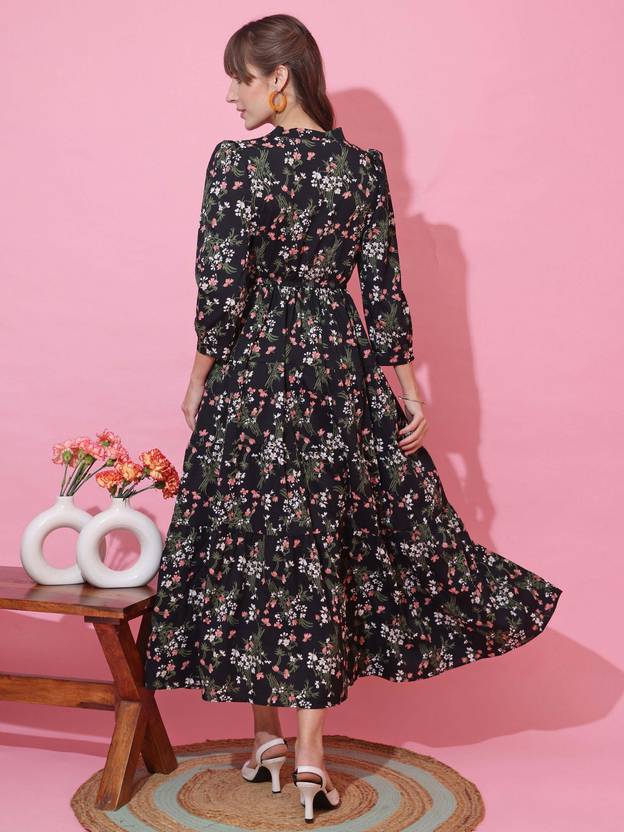 Black Garden Grace Maxi Dress